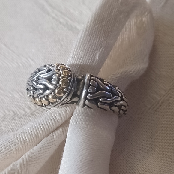 John Hardy Classic Chain Ring, SS & 18k, Size 6 - Picture 2 of 12